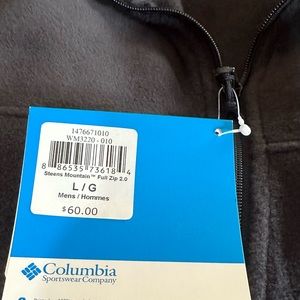 Men’s black Columbia jacket. Size large. New with tags.